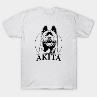 Funny Proud Akita dog portrait gift T-Shirt